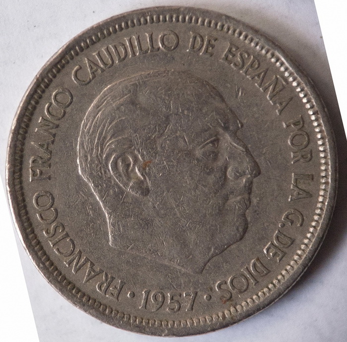 испания, 5 песет, 1957 - 2.jpg
